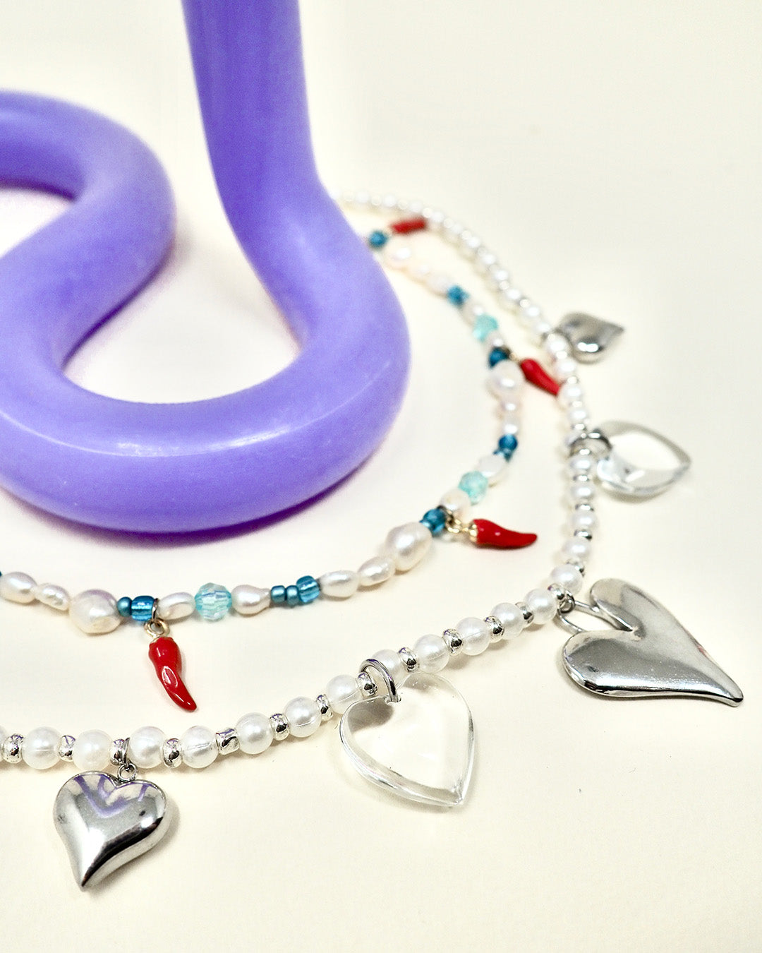 COLLIER HEART ARGENT