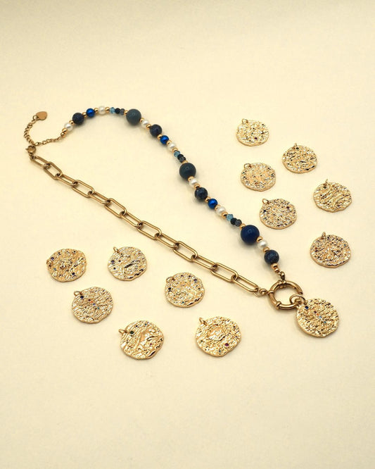 Collier perles et chaîne Astro