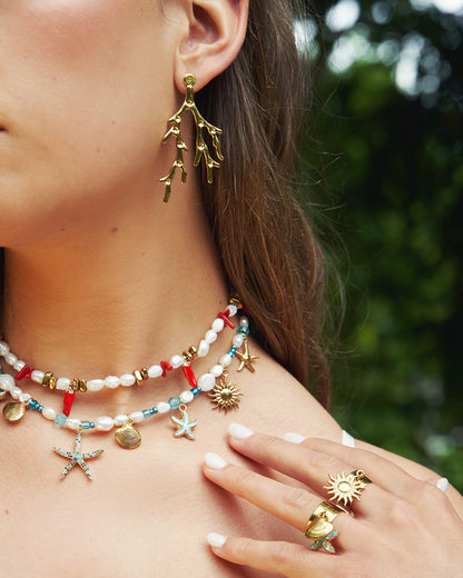 BOUCLES D'OREILLES CORAL