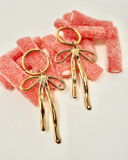 Boucles d'oreilles créoles Ribbons